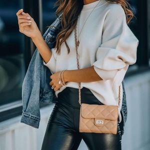 Plain Black vegan leather moto leggings high waist